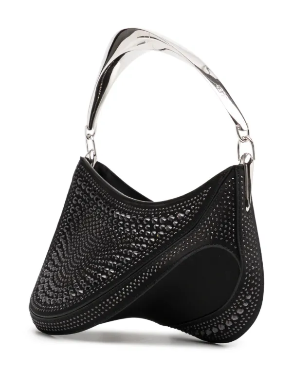 【関税込み】Mugler ブラック Spiral Curve 01 バッグ Mugler Spiral Curve 01 Shoulder Bag | Black | FARFETCH