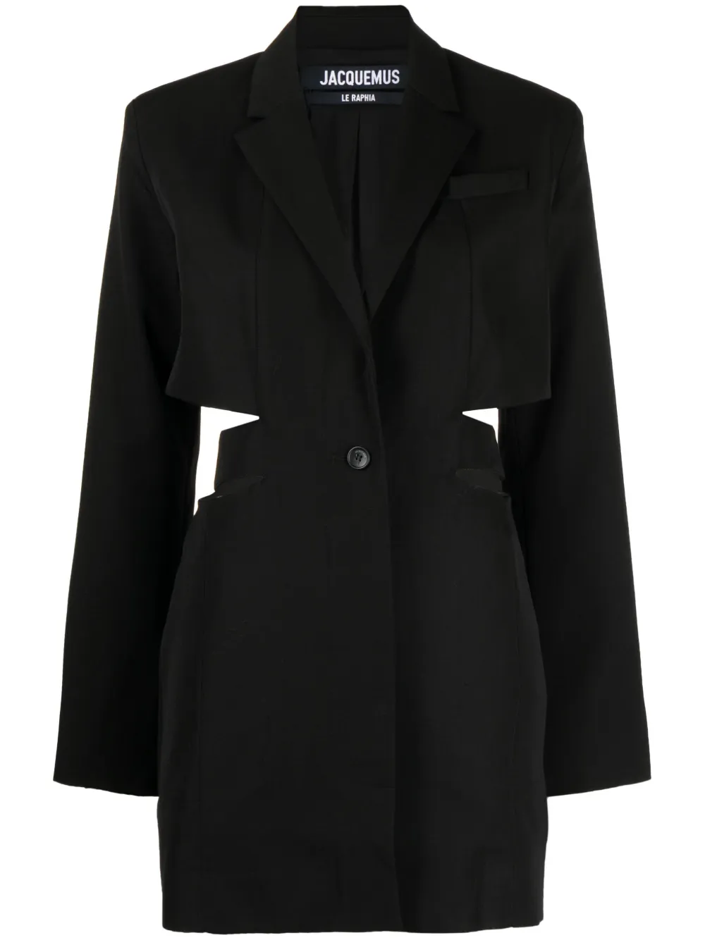 Jacquemus Blazer Cutout Minidress In Black ModeSens
