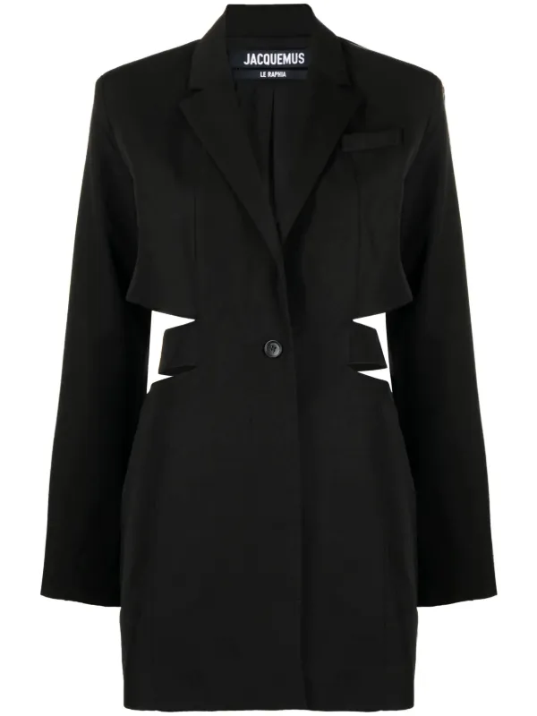 jacquemus ジャックムス レイヤードミニスカート 黒 32 Jacquemus The Horizontal Rope Mini Blazer Dress | Black | FARFETCH