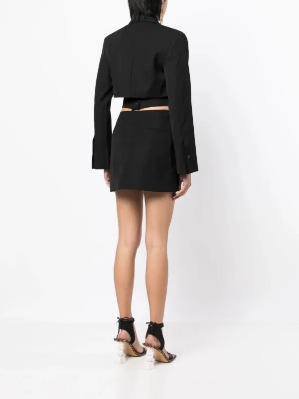 Jacquemus The Horizontal Rope Mini Blazer Dress | Black | FARFETCH