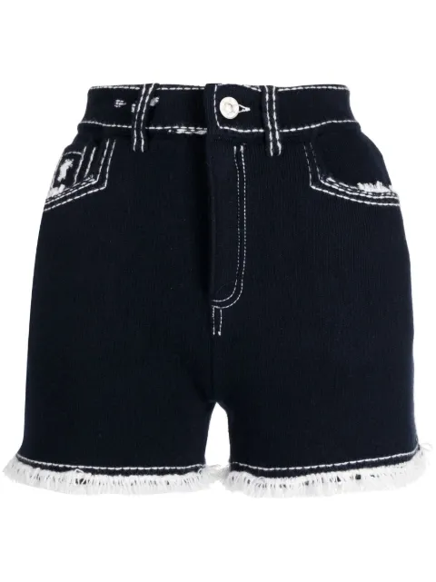 Barrie shorts de tejido fino con flecos