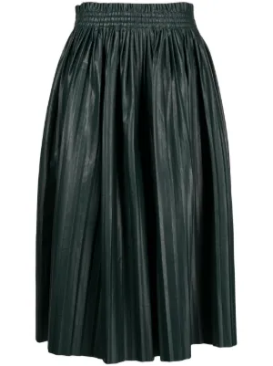 MM6 MAISON MARGIELA｜アニマルフリーレザープリーツスカート MM6 Maison Margiela アニマルフリーレザー スカート | ブラック