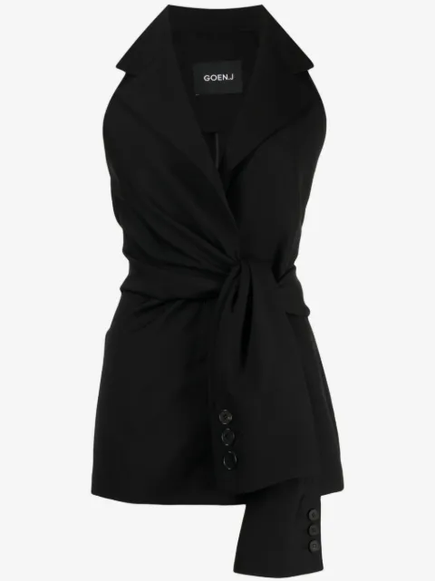 Goen.J knot-detailing sleeveless blazer