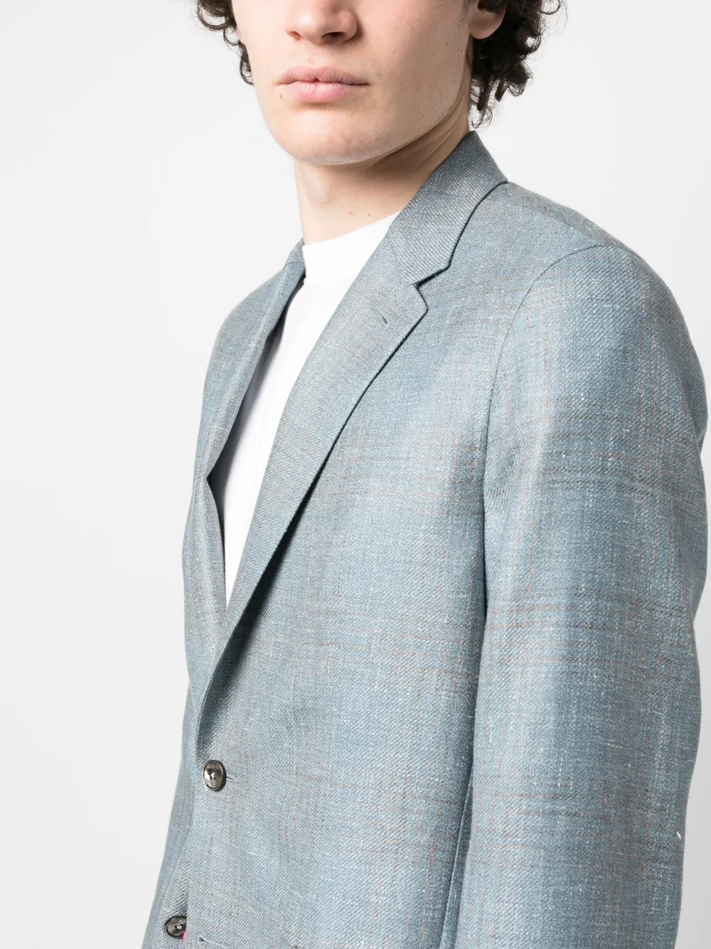 Shop Zegna Single-breasted Blazer In Blue