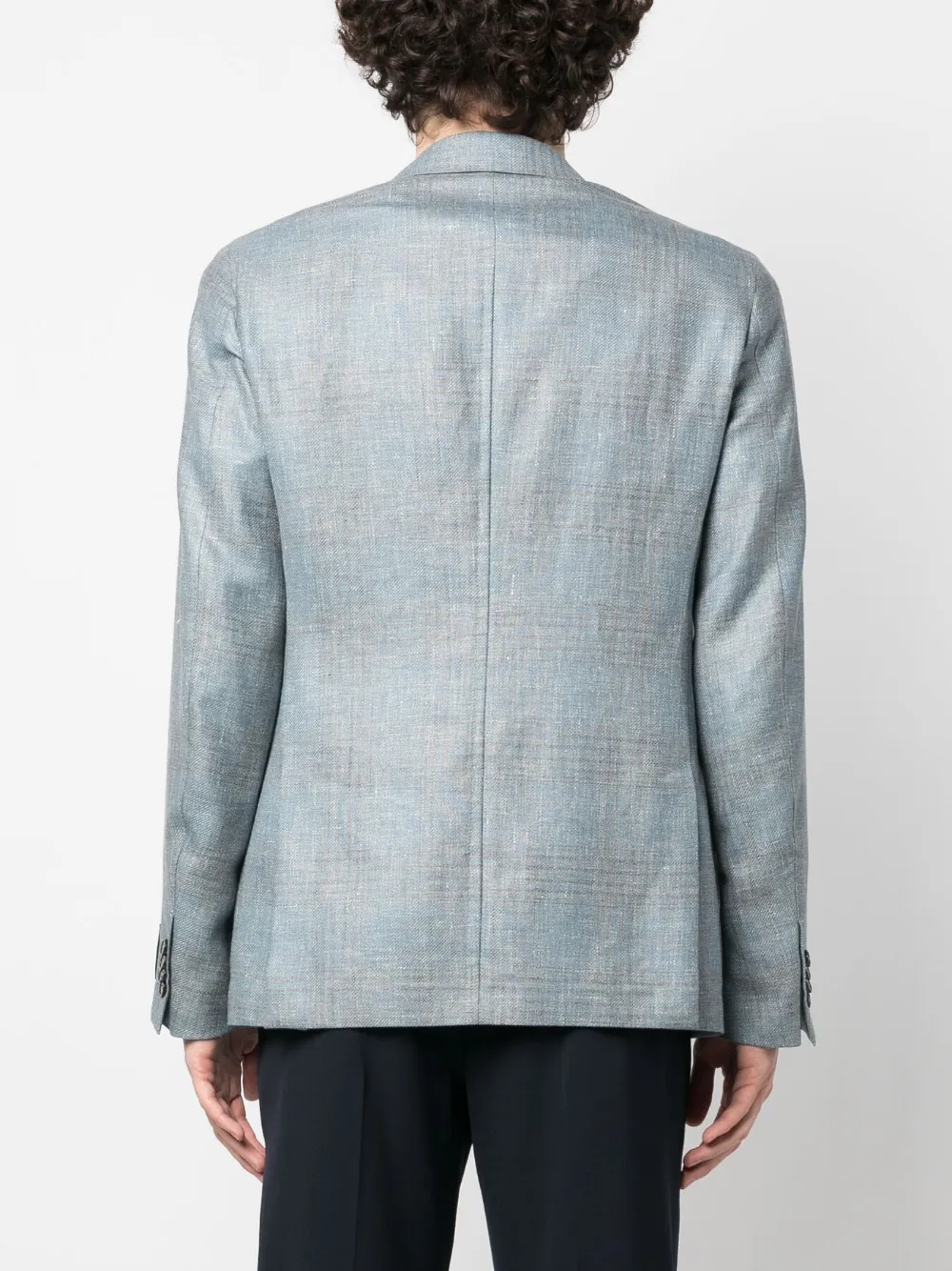 Shop Zegna Single-breasted Blazer In Blue