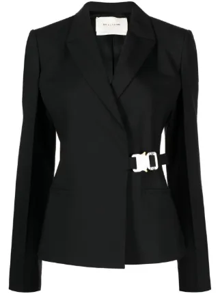 1017 ALYX 9SM buckle-fastening Wrap Blazer | Black | FARFETCH