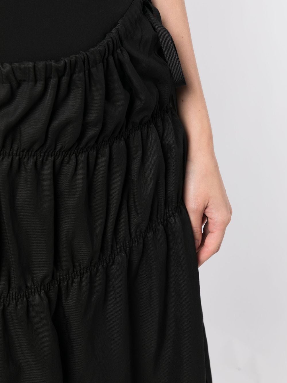 Shop Goen J Midi Ruched Straight Skirt In Black
