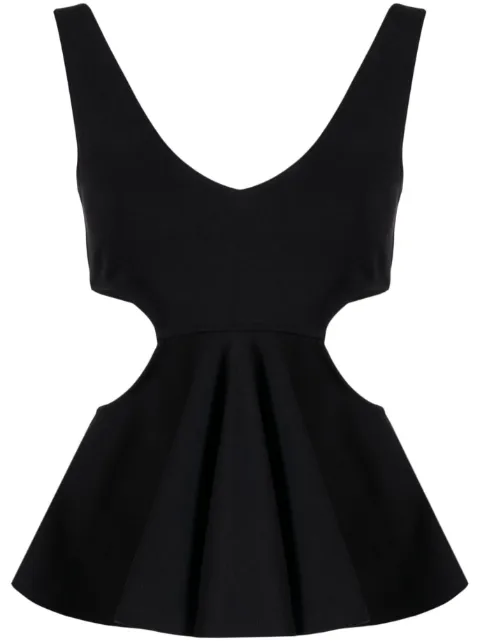 Goen.J cut-out ruffled top