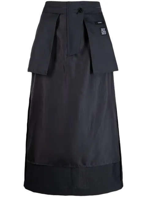 Goen.J Inside-out midi skirt