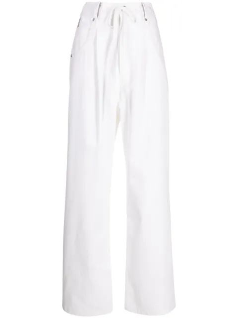 Goen.J contrasting-panel wide-leg trousers