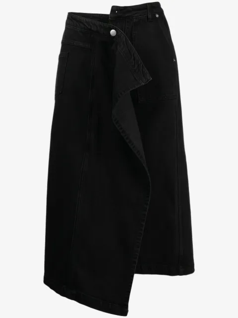 Goen.J asymmetric denim skirt
