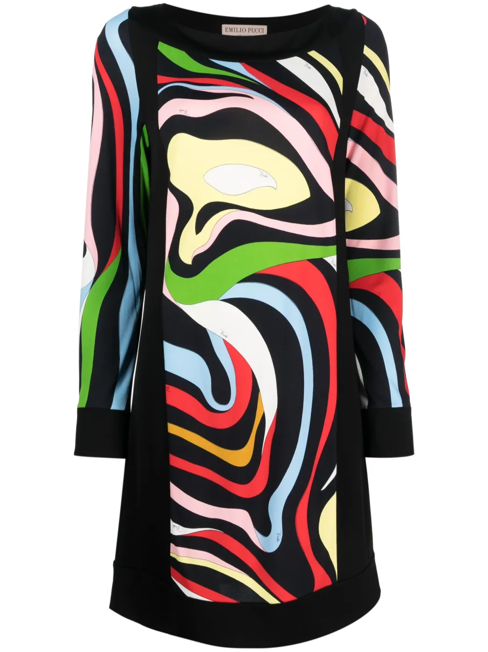 Pucci Bedrucktes Minikleid Aus Jersey In Schwarz