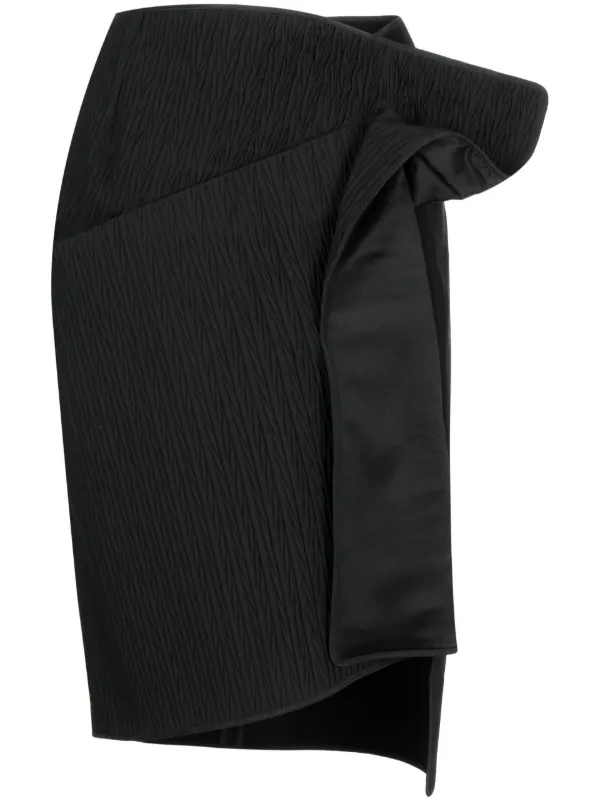 Maticevski Twist-detail Asymmetric Skirt in Black