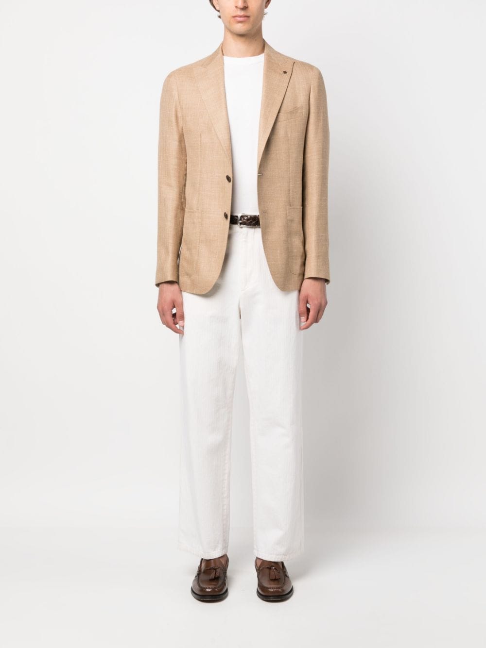 Tagliatore Blazer met enkele rij knopen - Beige