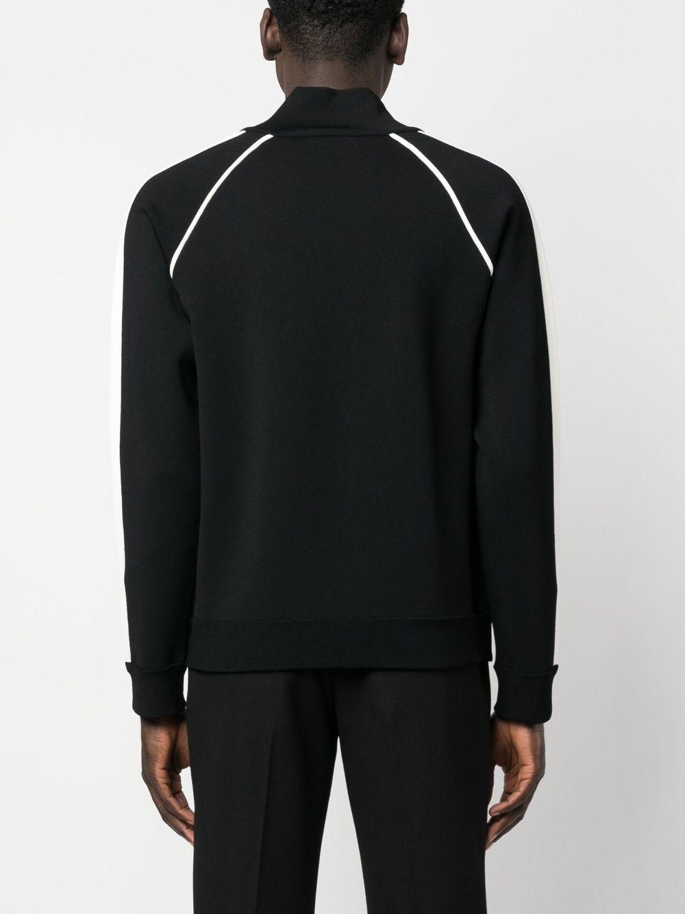 Shop Valentino Vlogo Signature Zip-up Sweatshirt In Black