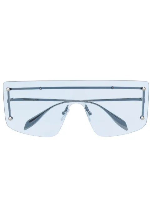 Alexander McQueen Eyewear shield-frame spiked-stud sunglasses