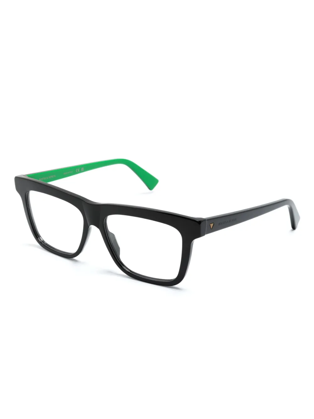 Bottega Veneta Eyewear two-tone square-frame glasses - Zwart