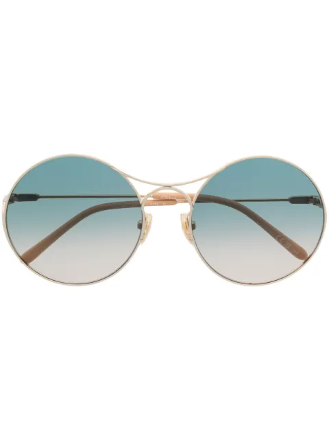 Chloé Eyewear logo-engraved round-frame sunglasses