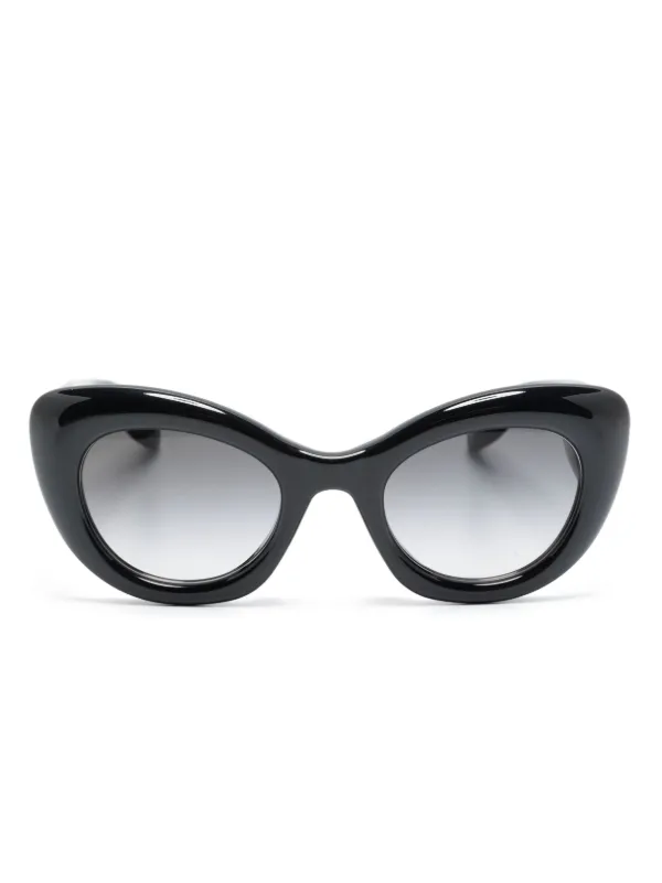 Alexander McQueen Eyewear ラウンドフレーム サングラス | ブラック 