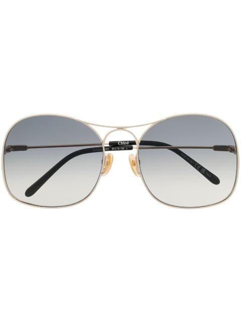 Chloé Eyewear logo-engraved oversized-frame sunglasses