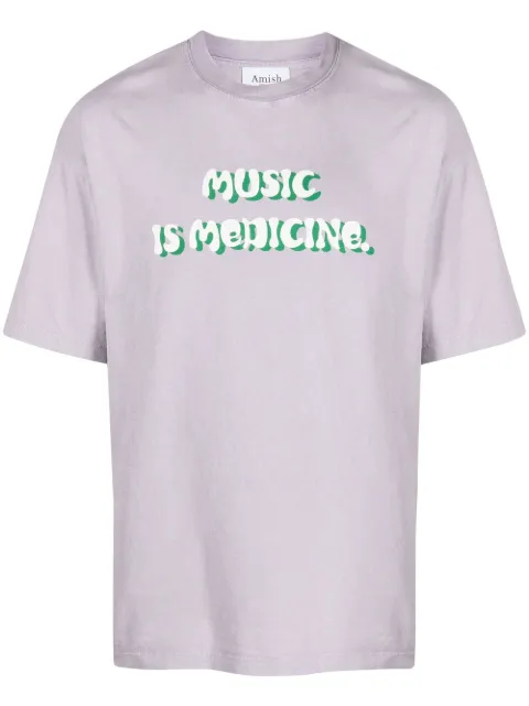 AMISH slogan-print T-shirt