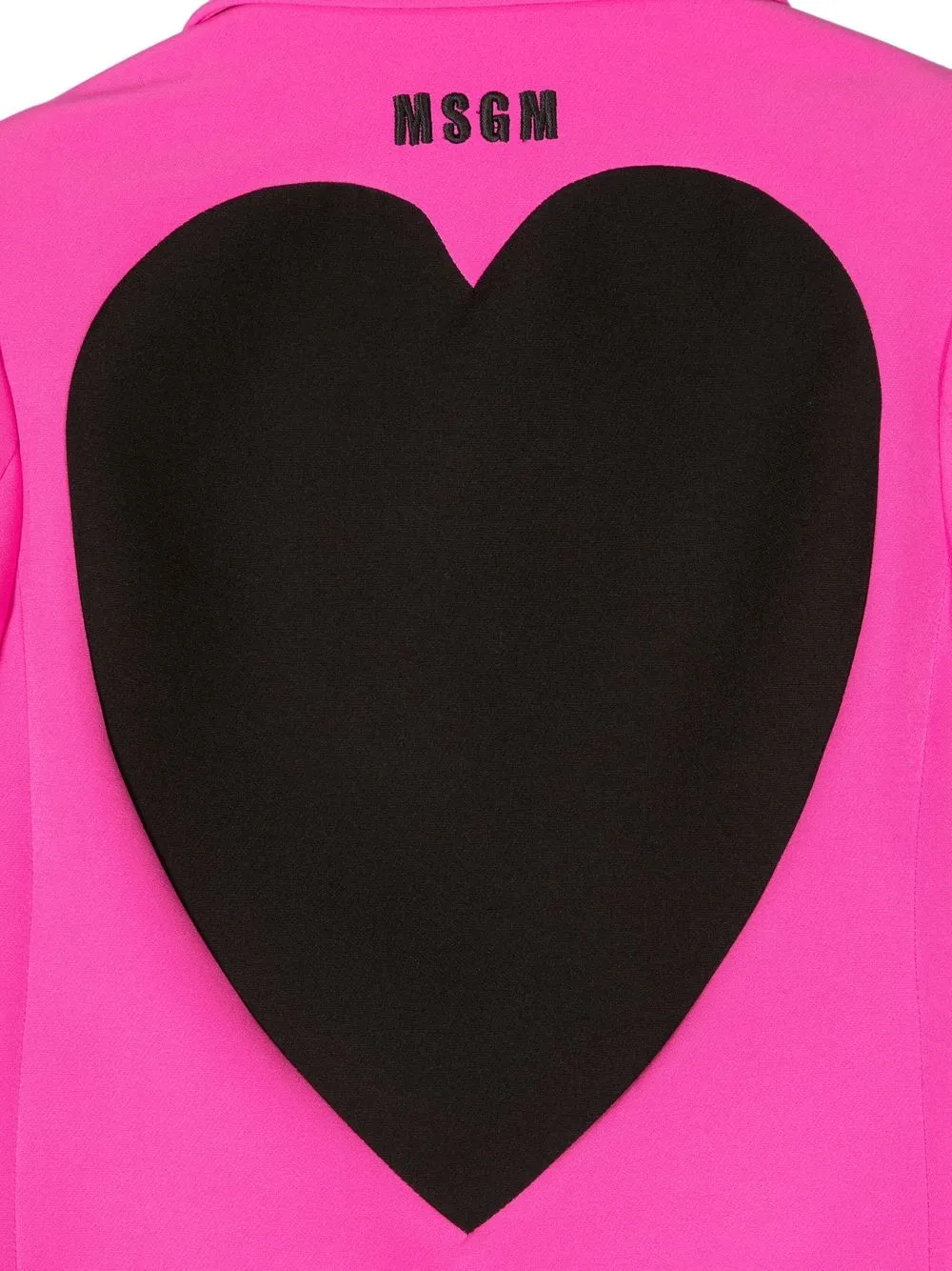Msgm Fuchsia Jacket For Girl With Heart And Logo In Pink