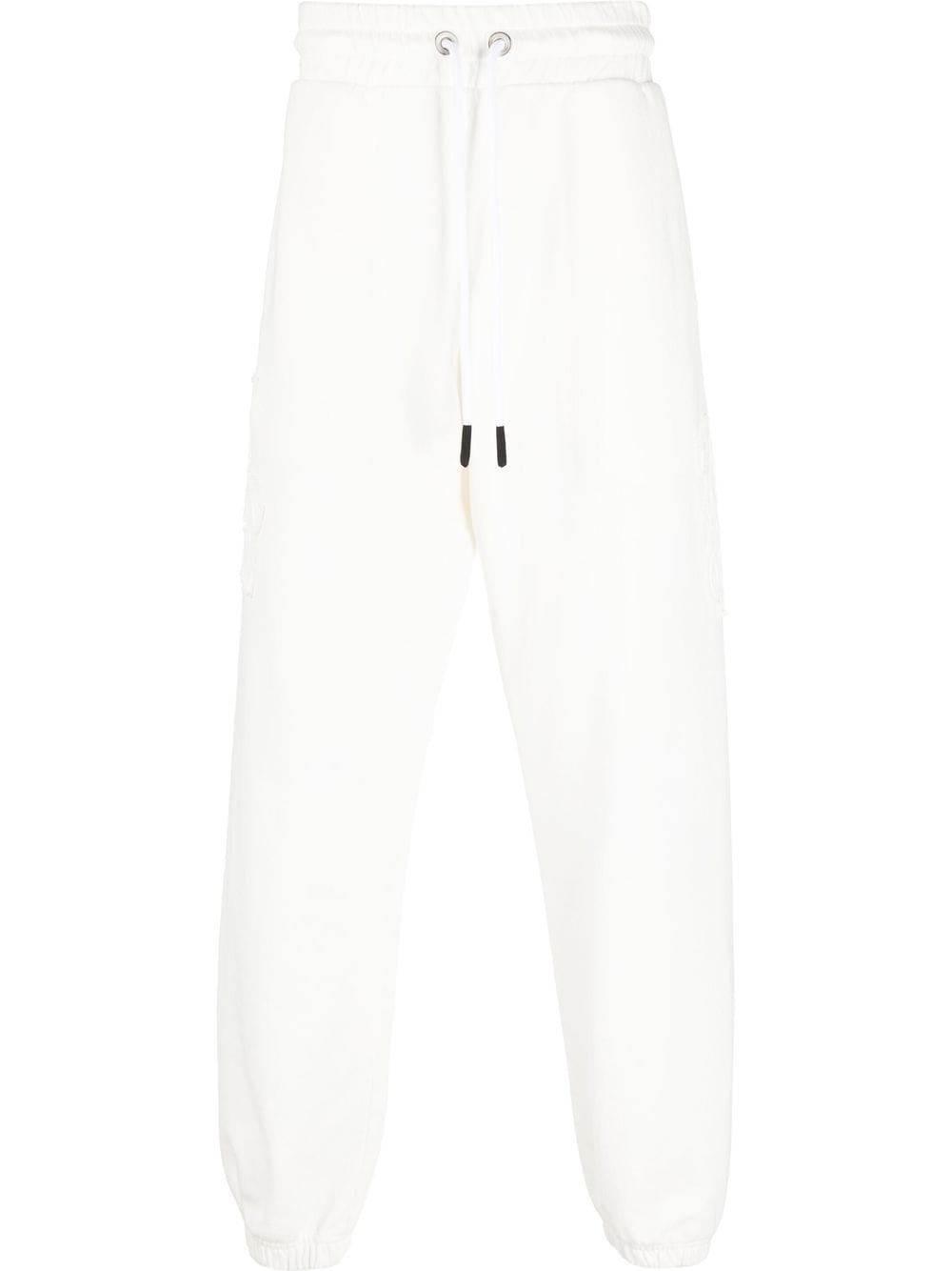 Palm Angels Logo-appliqué Track Pants In White