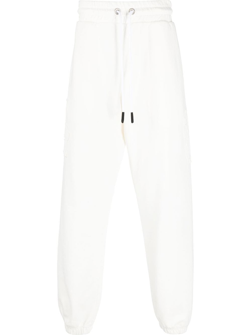 Shop Palm Angels Logo-appliqué Track Pants In Weiss