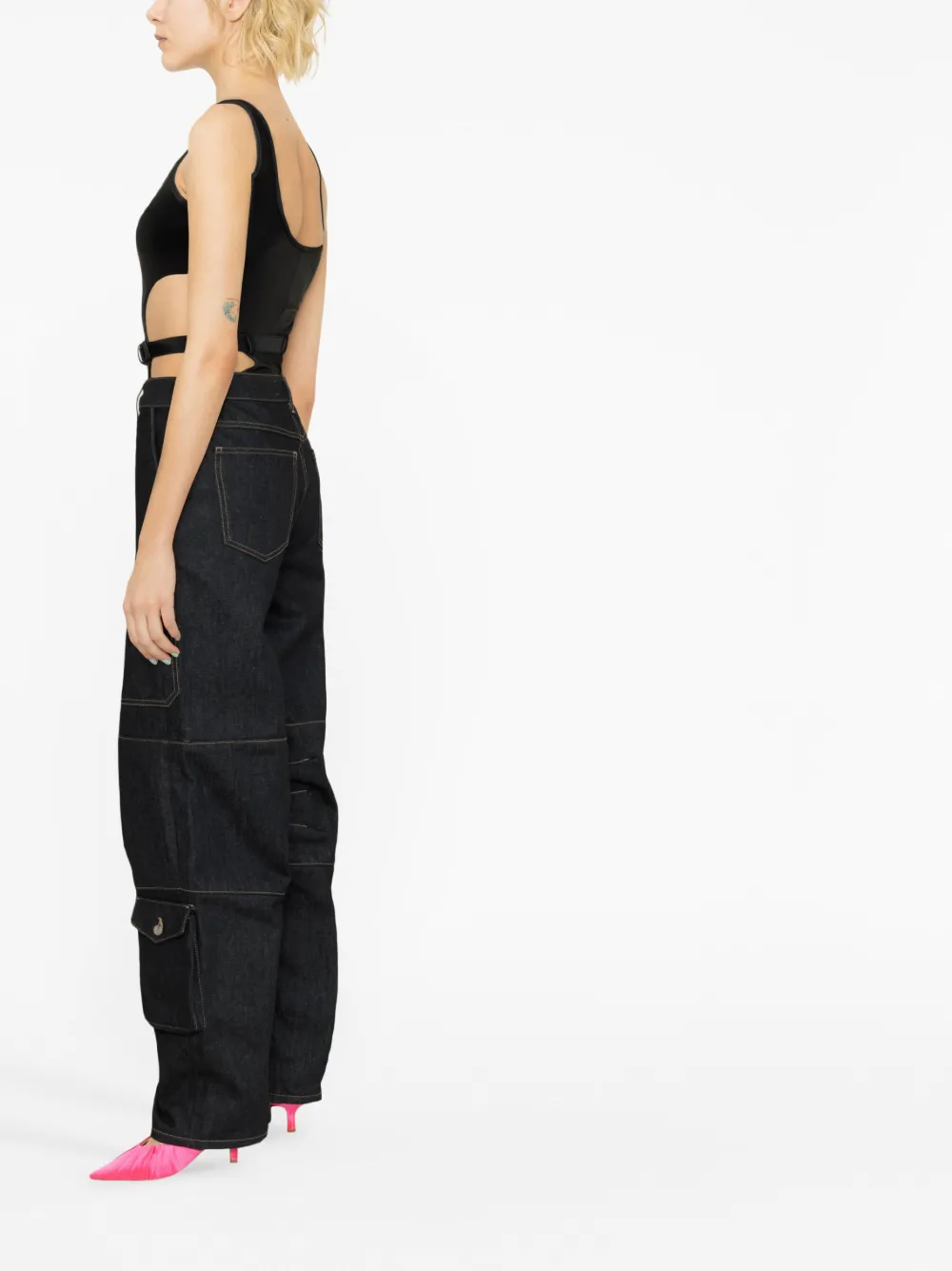 Versace Jeans Couture Klassisches Top In Black