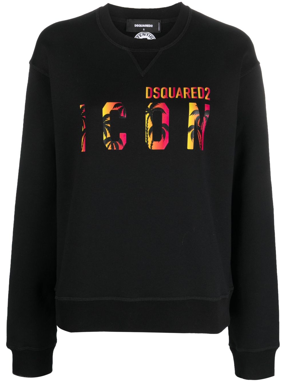 'Icon' print cotton sweatshirt