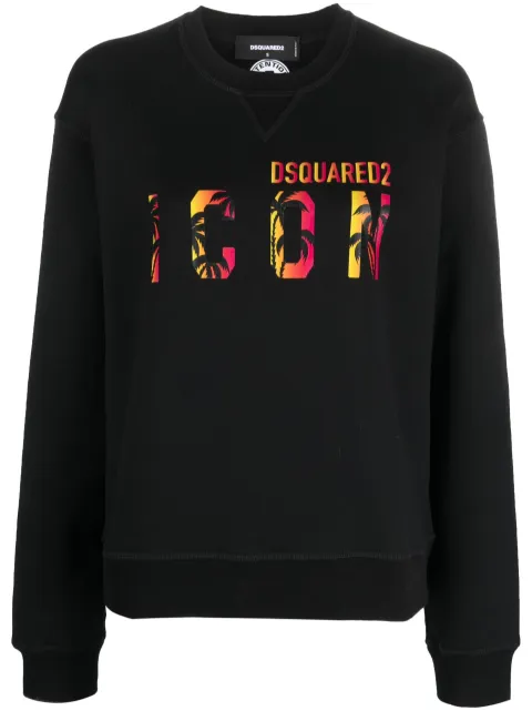 DSQUARED2 'Icon' print cotton sweatshirt