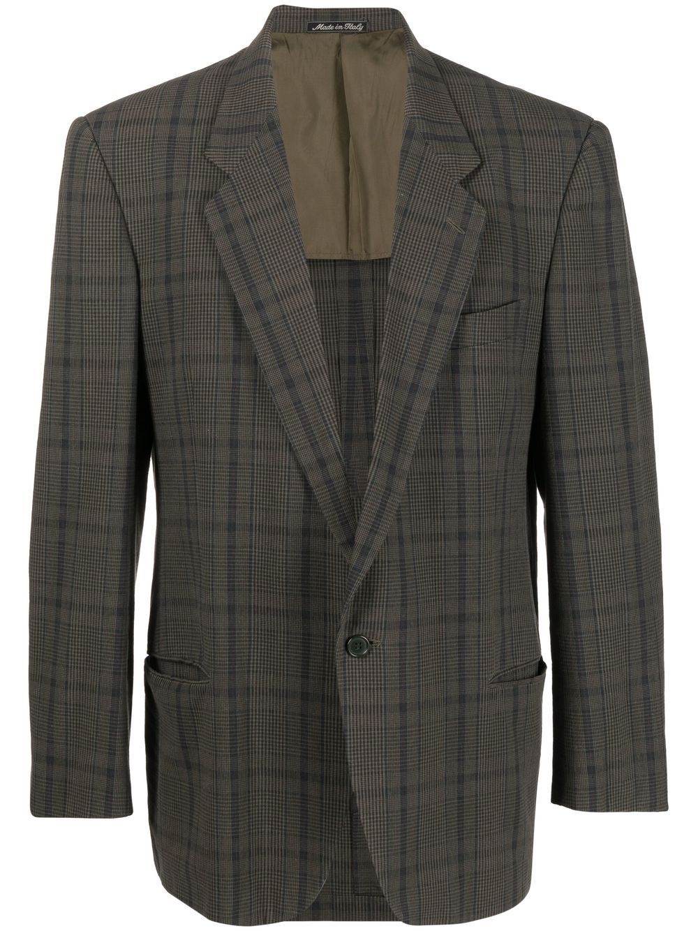 Giorgio Armani Pre-Owned 1980s plaid-check single-breasted jacket
