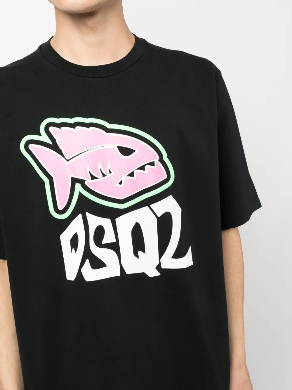 Dsquared2 Logo-print Cotton T-shirt In Black