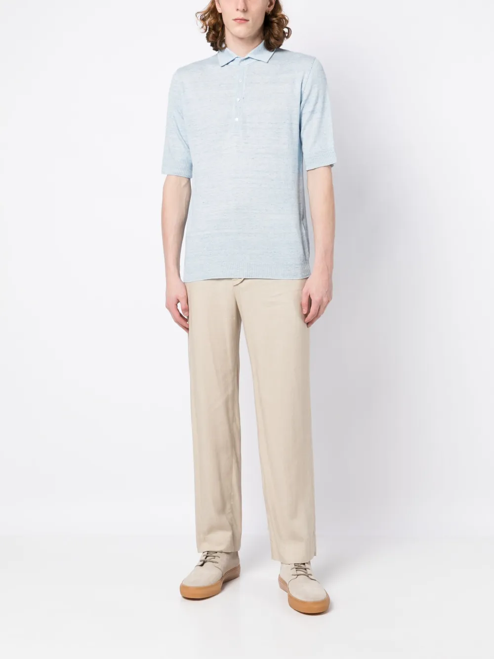 Lardini Gemêleerd poloshirt - Blauw