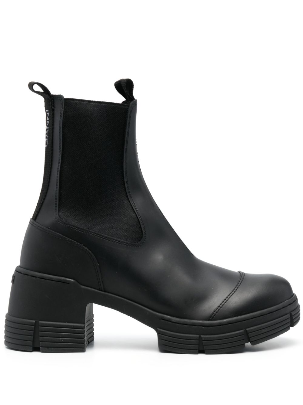 Shop Ganni Chunky-sole Ankle Boots In Black