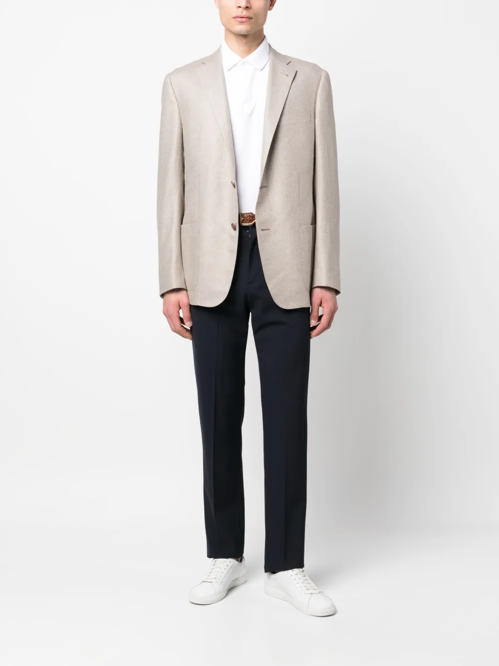 Corneliani Blazer met enkele rij knopen - Beige