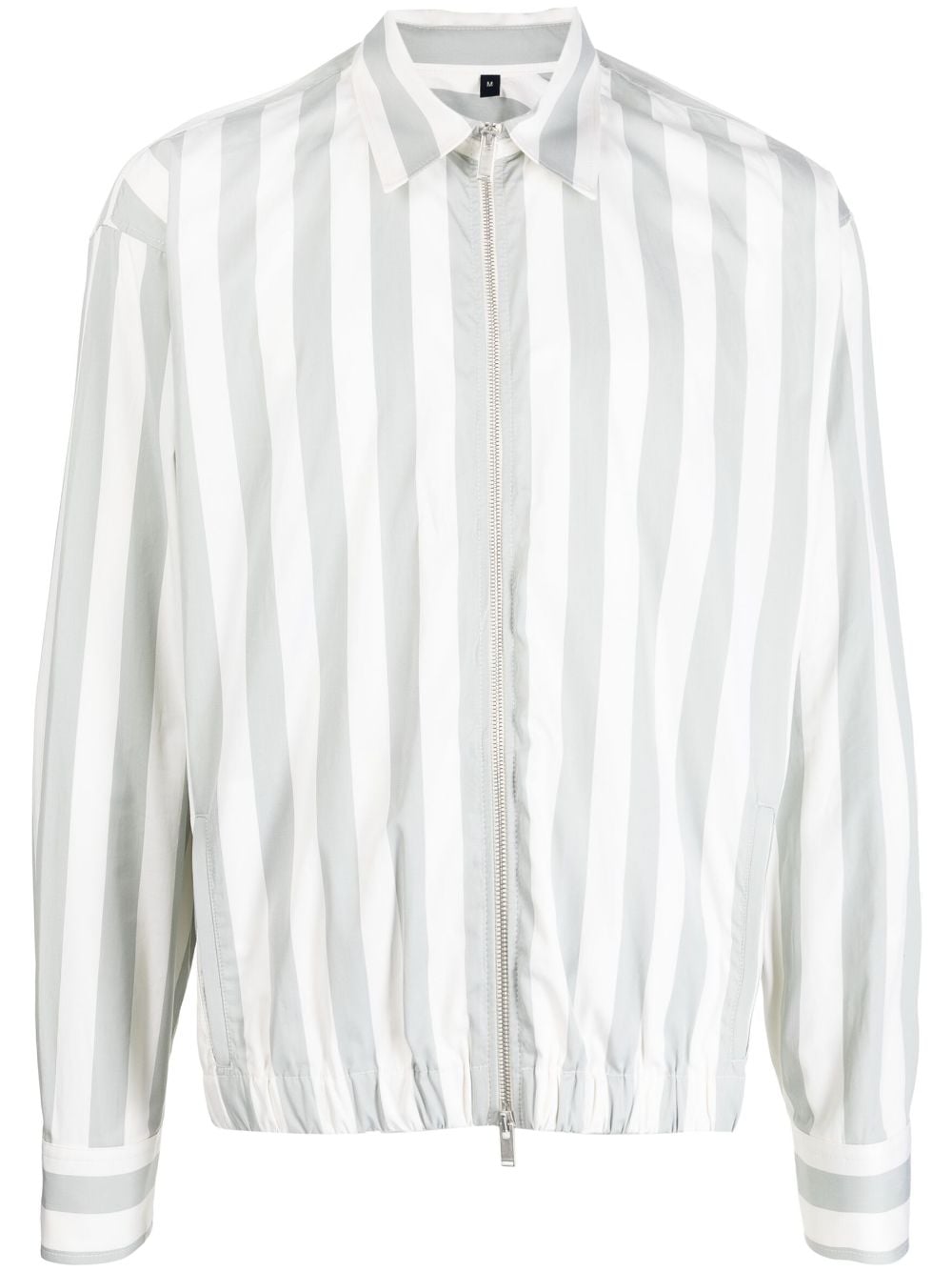 Lardini Striped Zip-up Jacket In Grün