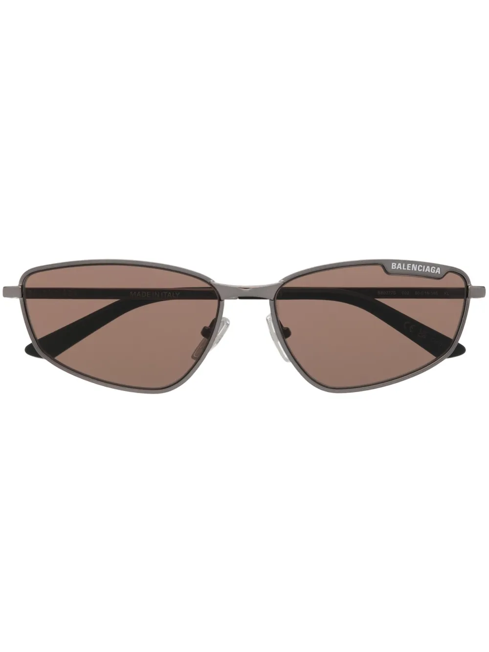 Balenciaga Eyewear Sonnenbrille im Biker-Style - Silber