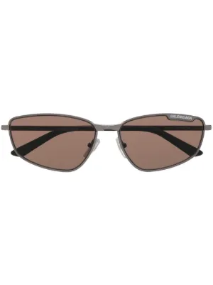 Gucci Eyewear リムレス スクエアサングラス | ブラウン | FARFETCH JP