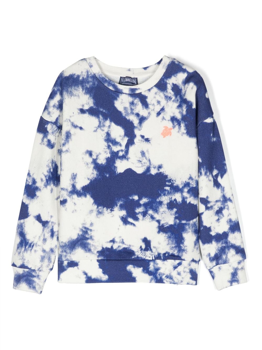 vilebrequin kids sweat à imprimé tie dye - bleu