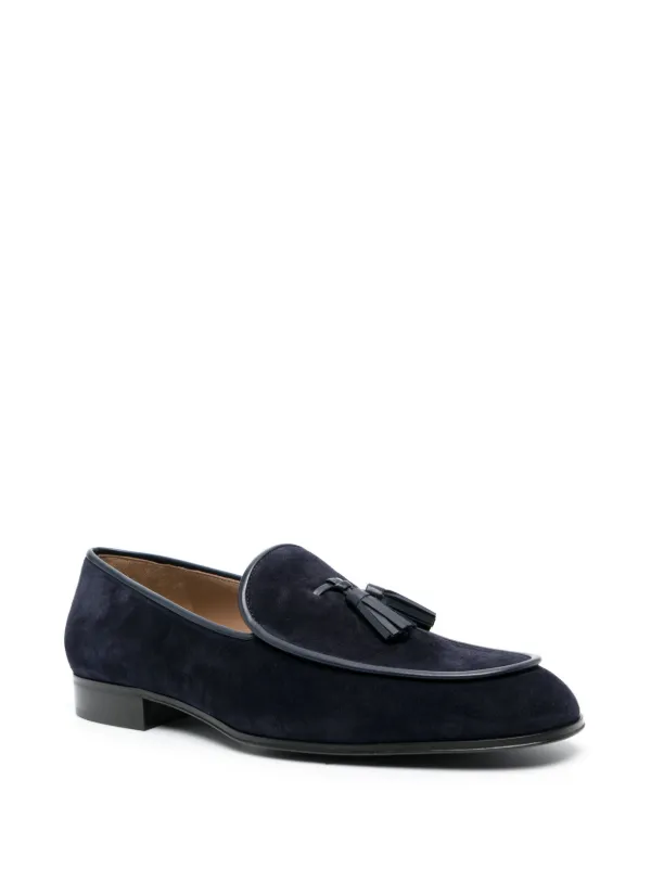 Gianvito Rossi tassel-detail Suede Loafers | Blue | FARFETCH