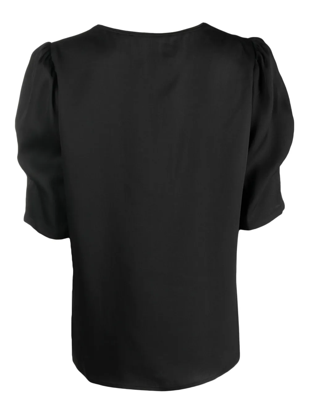 DKNY T-shirt met V-hals - Zwart