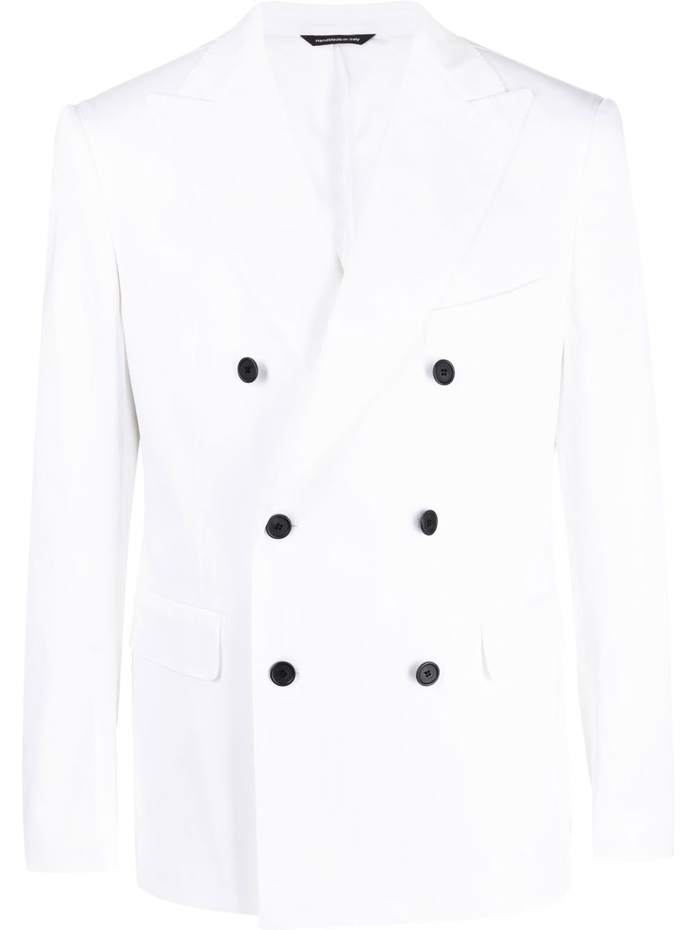 White double sale breasted peacoat