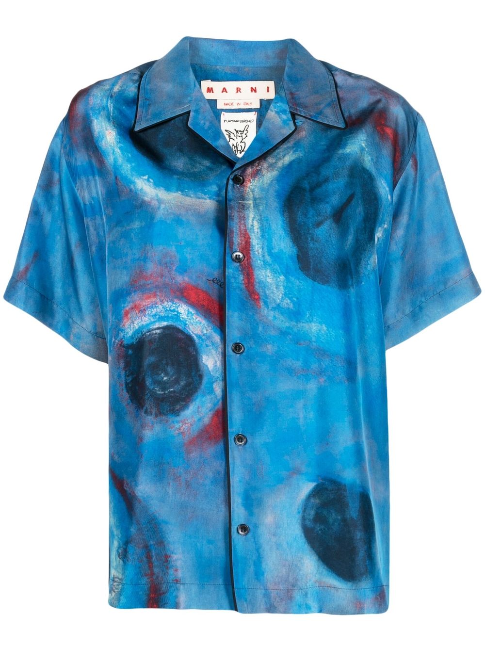 Marni abstract-print Silk Shirt - Farfetch