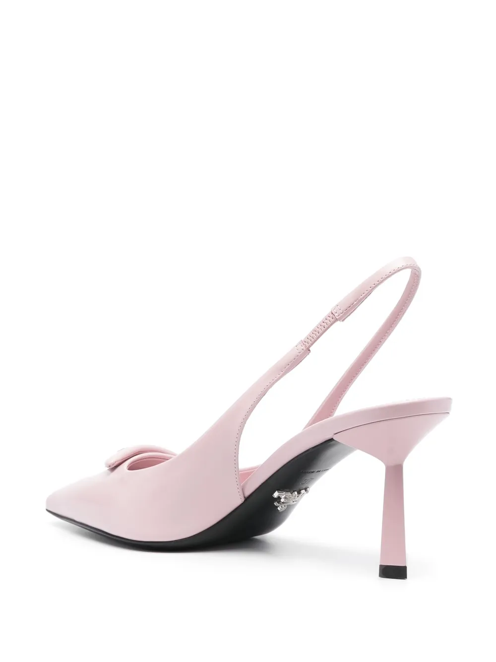 Prada triangle logo slingback pumps Pink
