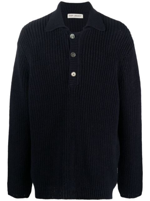 OUR LEGACY ribbed-knit cotton jumper Men