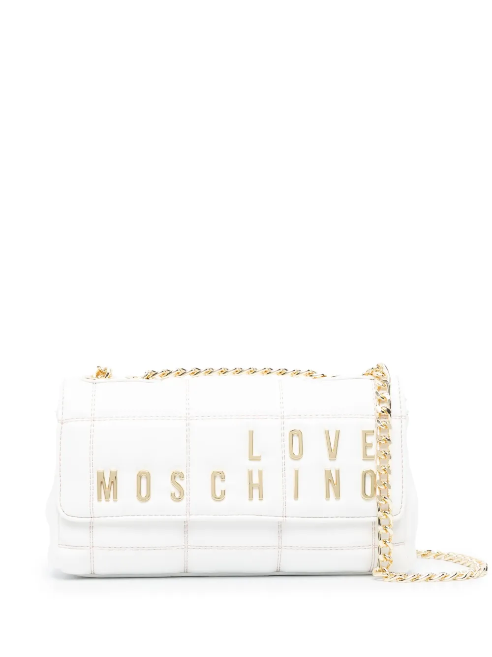 Love Moschino ロゴ ショルダーバッグ - ホワイト Love Moschino ロゴ ショルダーバッグ - ホワイト
