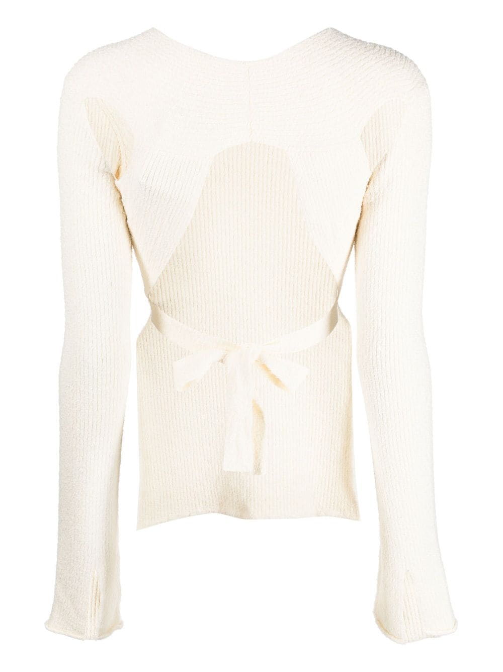 Shop Axel Arigato Open-back Ribbed Knit Jumper In Neutrals