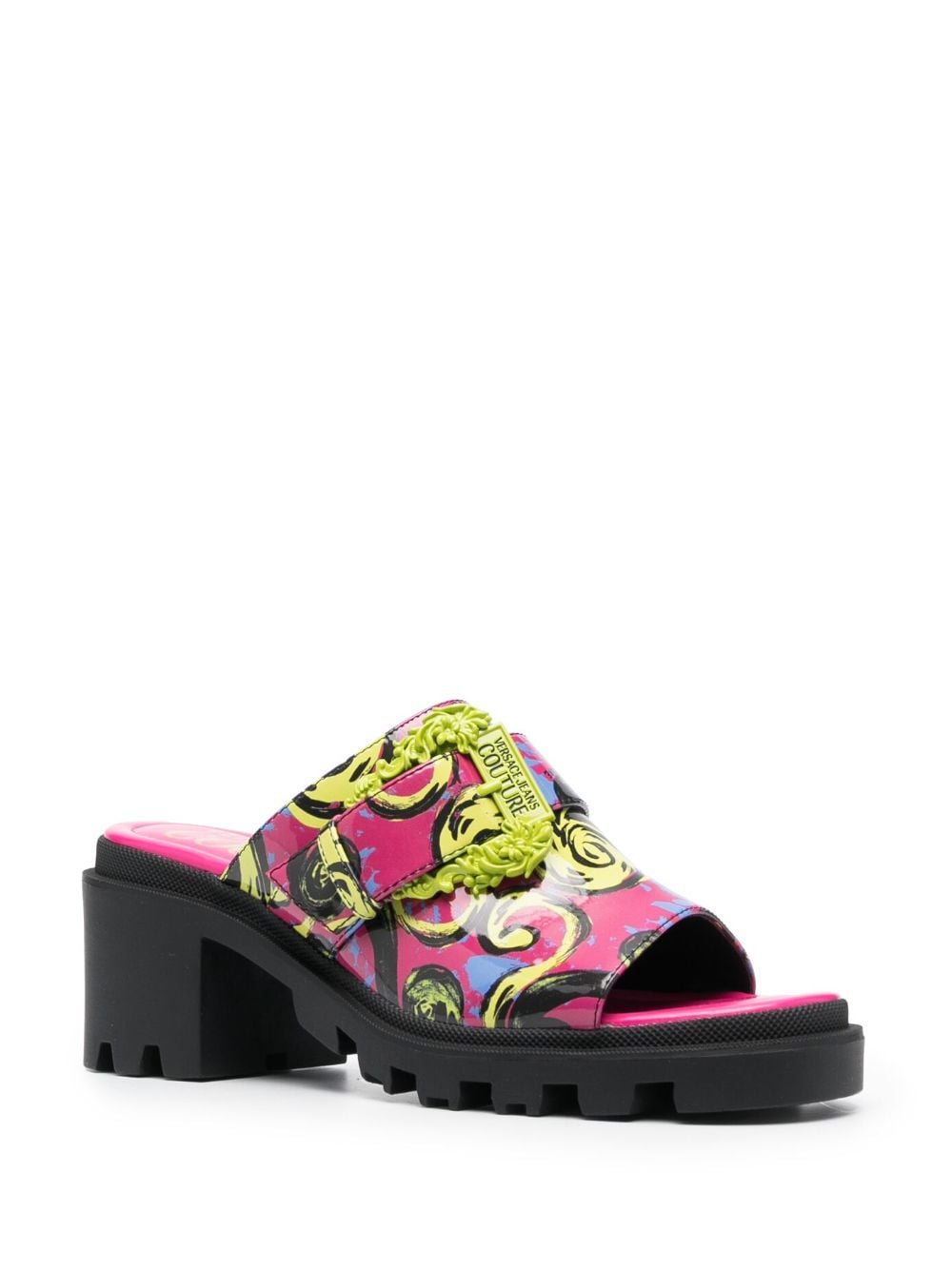 Versace Jeans Couture Muitles met print - Roze