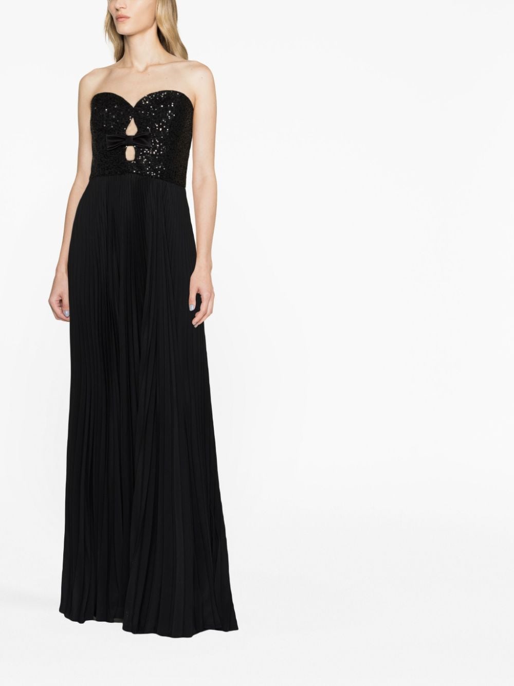 Elie Saab Strapless avondjurk - Zwart